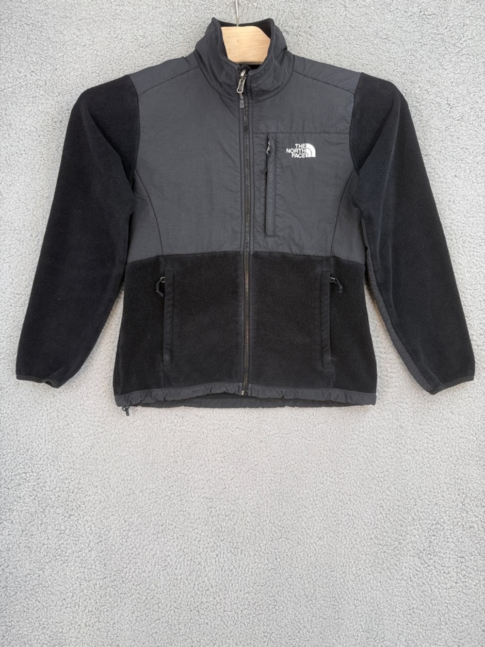 The North Face Polartec Denali womens medium fleece jacket black full zip winter